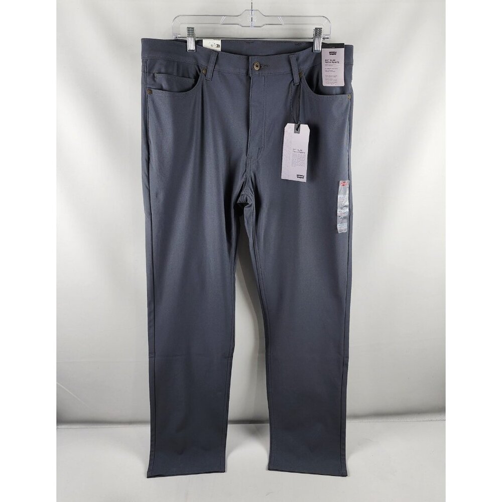 Levis 511 Pants Mens 38x32 Gray Slim Tech Stretch Pants NWT